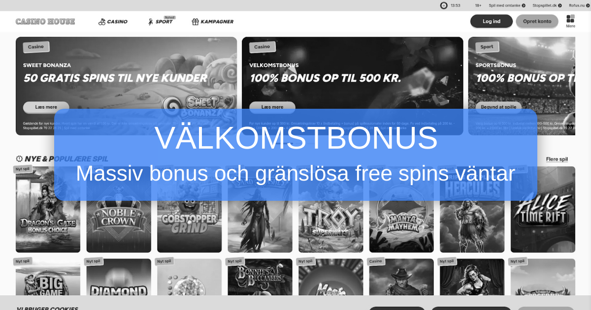 Casino House för svenska spelare